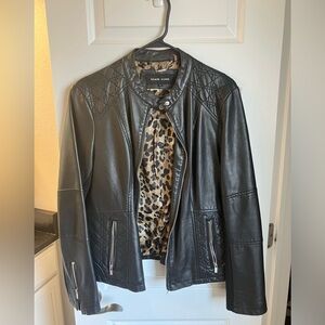 Black women’s leather jacket size L